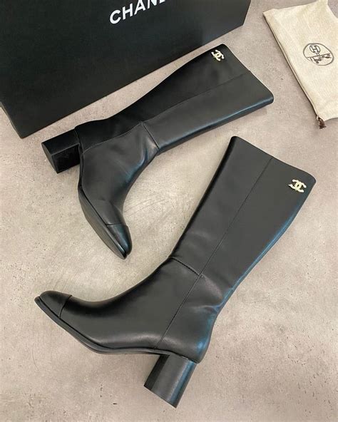 chanel brown riding boots|chanel high heel boots.